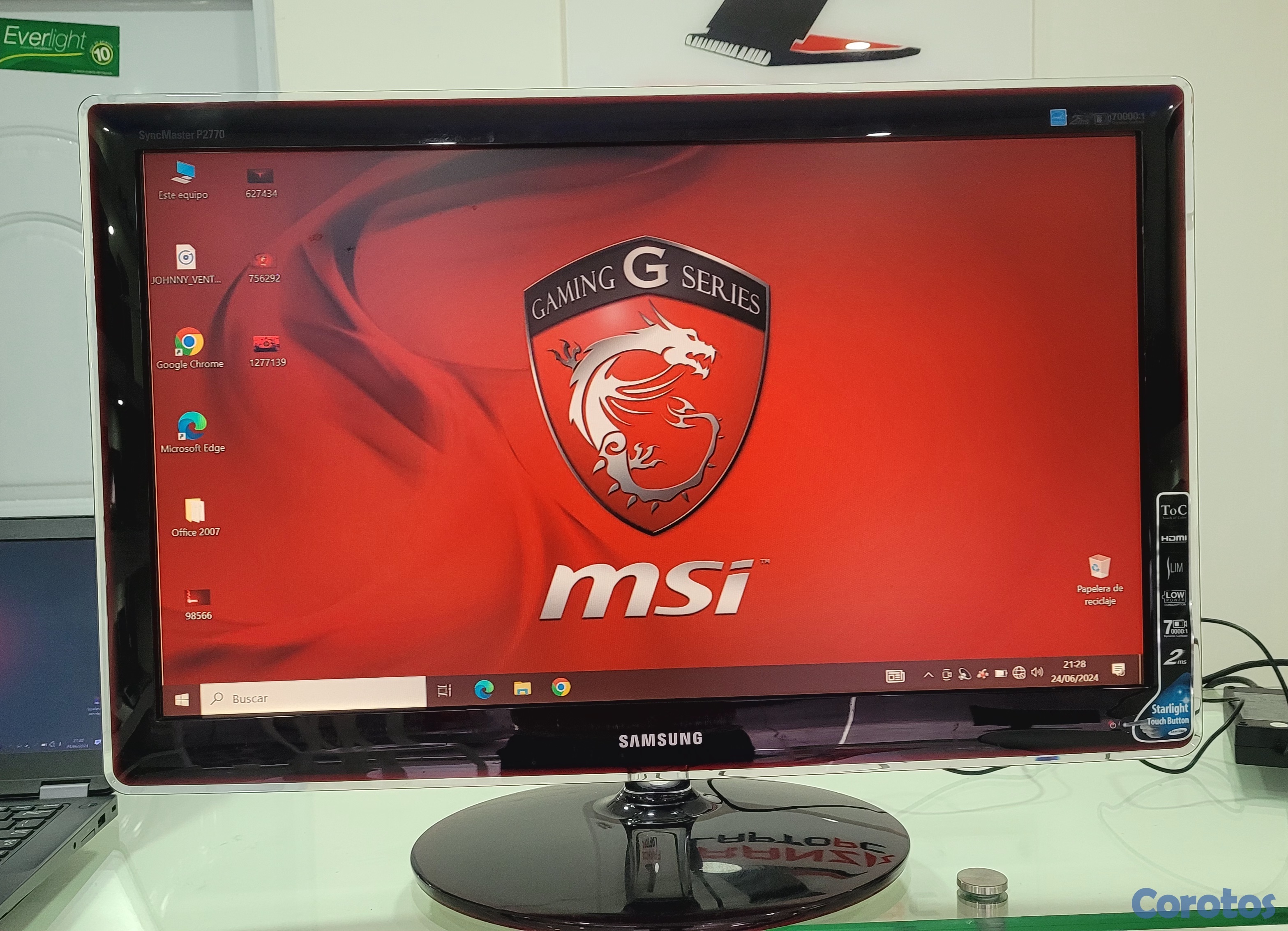 computadoras y laptops - monitor Samsung de 27 Pulg Full 1080p trae hdmi 3