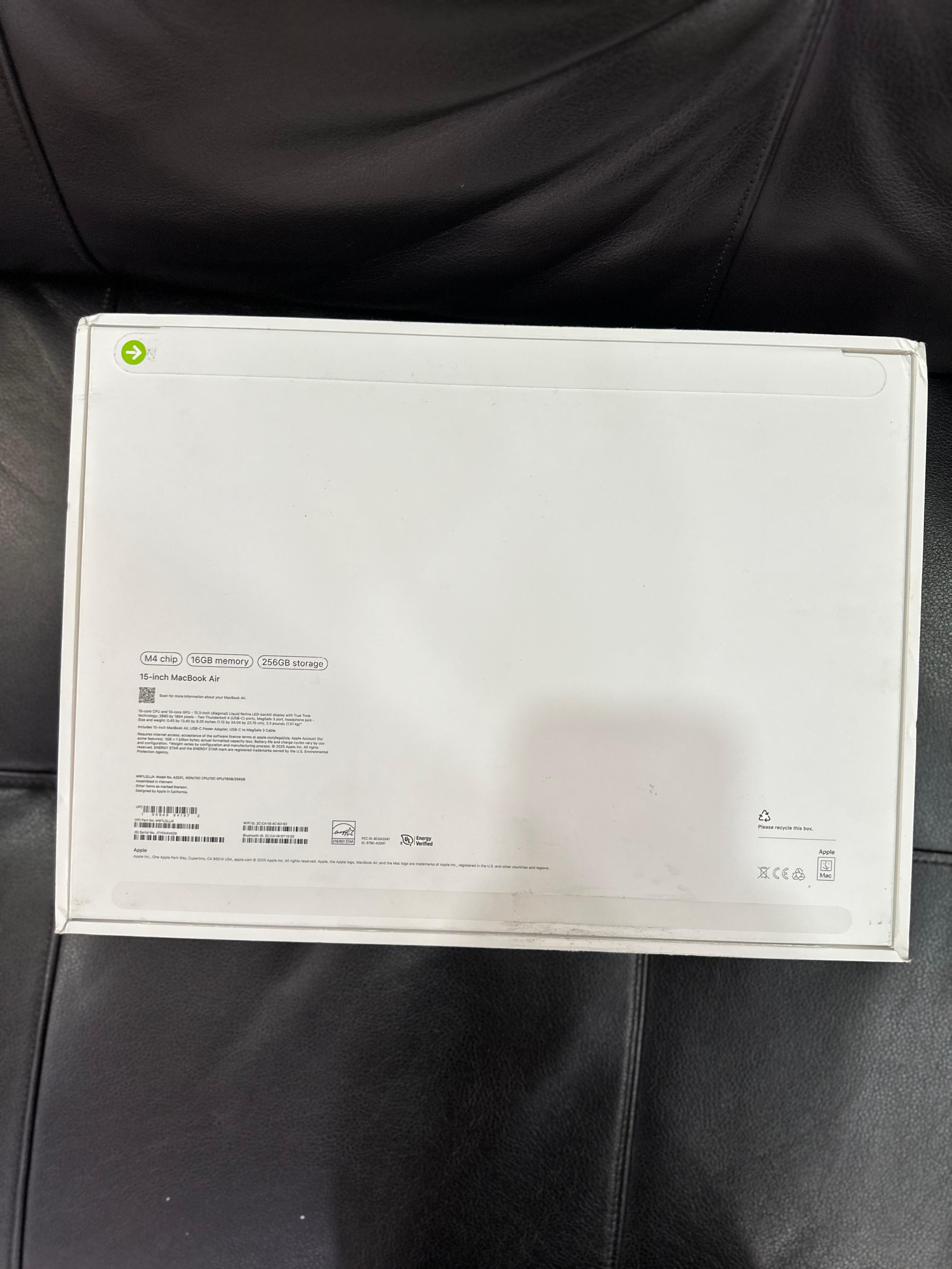 computadoras y laptops - MACBOOK AIR M4 256+16GB 15" NUEVA OPEN BOX 3