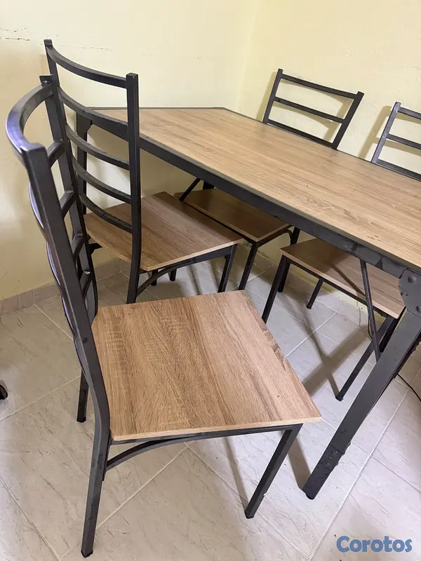 electrodomesticos - Juego de comedor 4 silla en Hierro 4