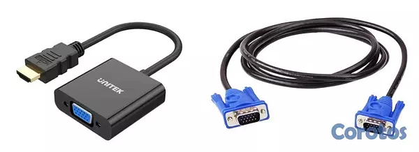 computadoras y laptops - Adaptador HDMI a VGA + Cable VGA 3