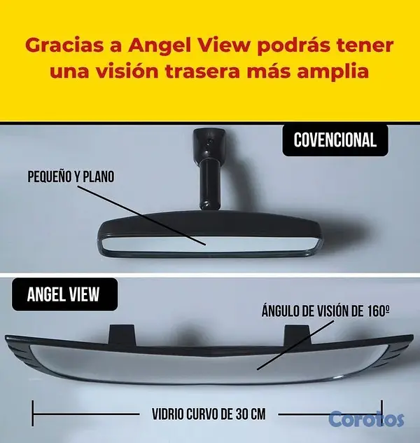 accesorios para vehiculos - Espejo Retrovisor Panorámico de 160° De Amplitud A 4