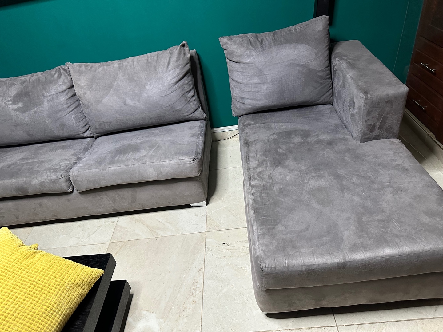 muebles y colchones - Venta sofá modular L gris 3