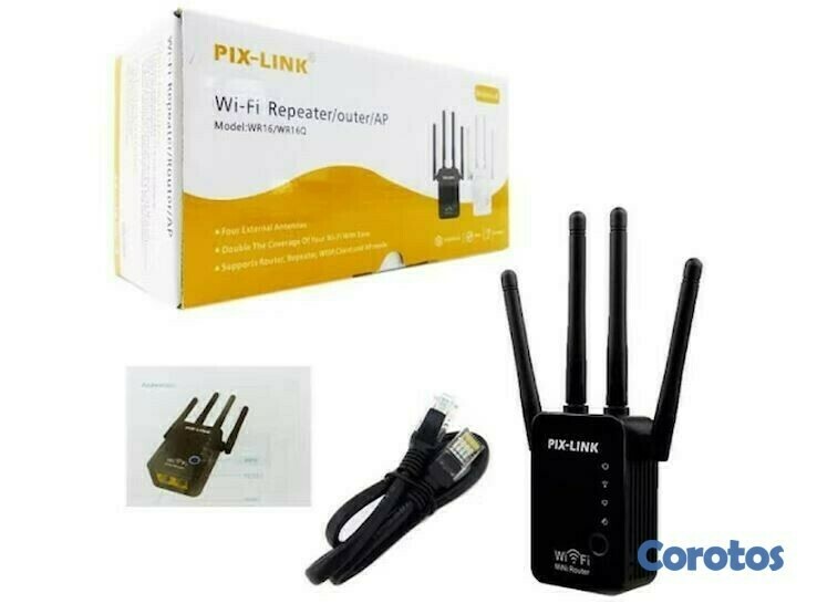 accesorios para electronica - Repetidor wifi Pix-Link WR16 de 300mbps con 4 antenas mayor alcanse de señal  4