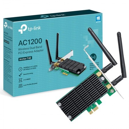 computadoras y laptops - TARJETA DE RED WIFI PCI-E TP-LINK ARCHER T4E, AC1200 DUAL BAND 2.4GHZ/5.0GHZ 