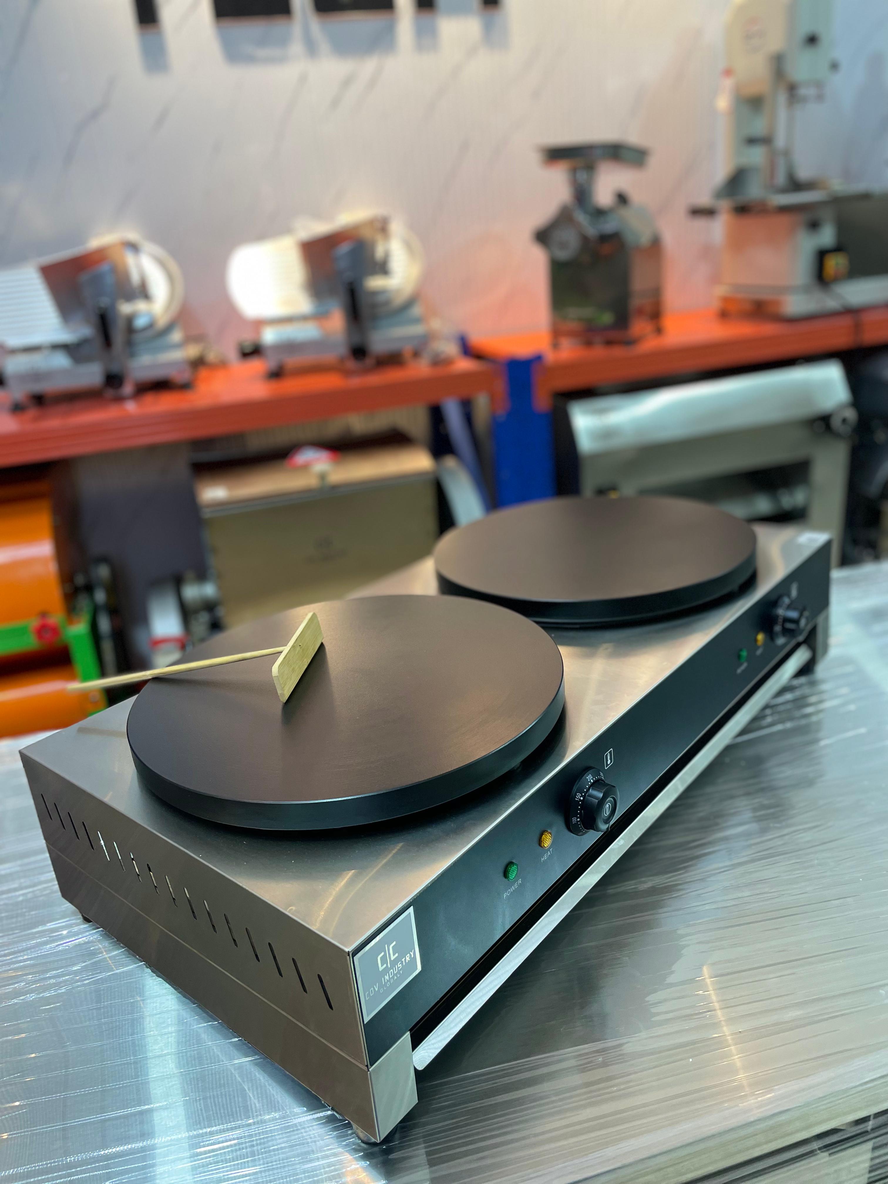 equipos profesionales - Crepera de doble parrilla para hacer crepe creps 9