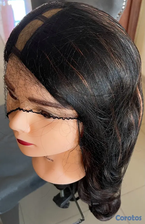 salud y belleza - peluca larga cabello sintético 5