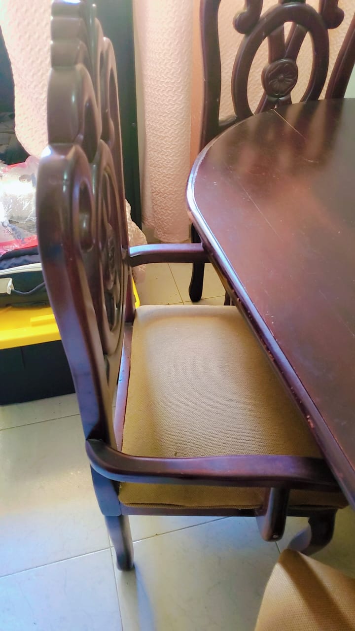 muebles y colchones - comedor 6 sillas en caoba  3