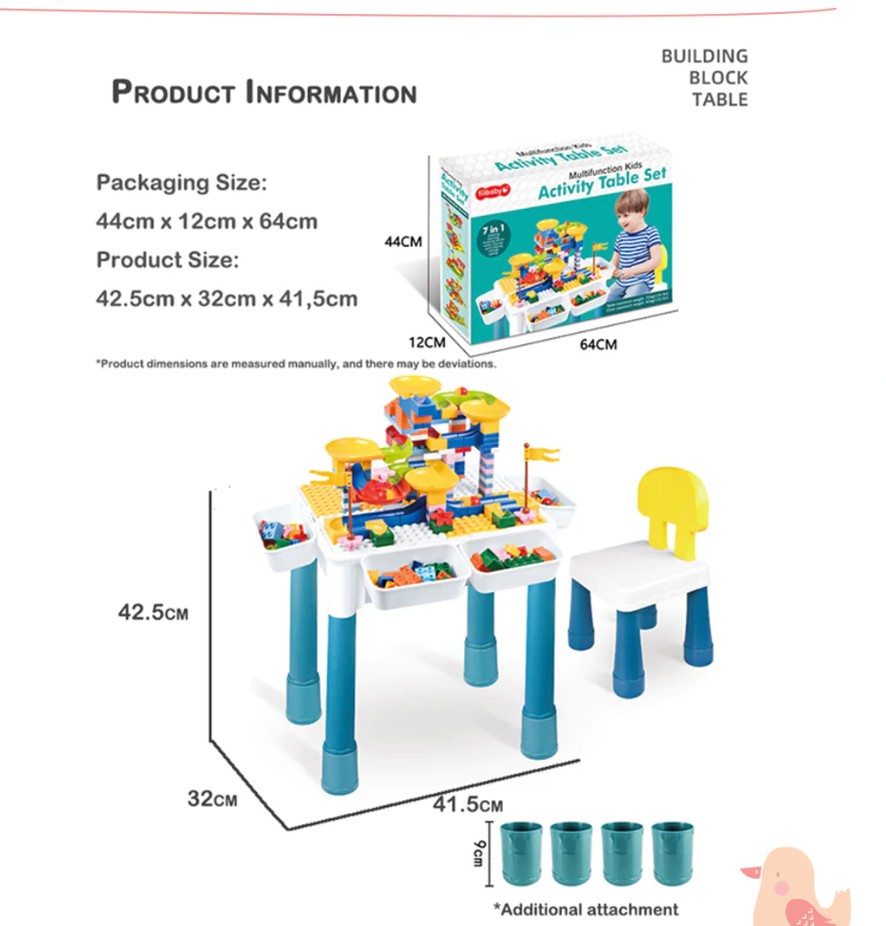 muebles - Mesa de Actividades 7 en 1 multifuncional actividades lego regalo ideal niños 2