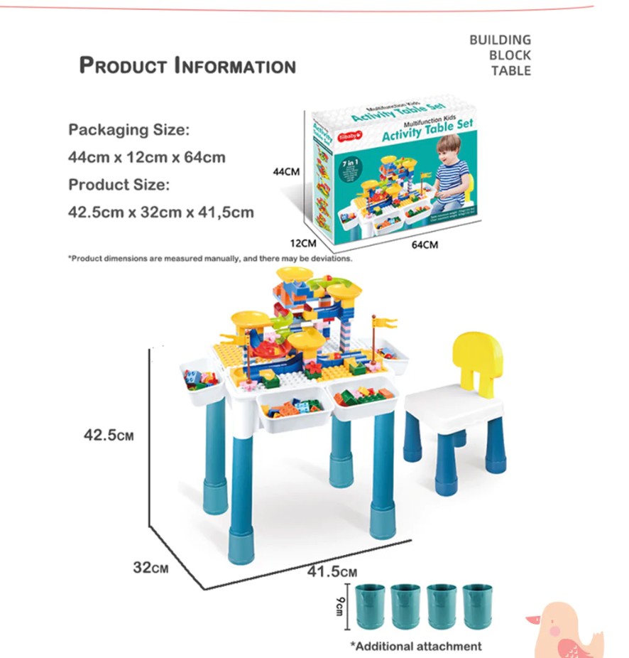 muebles - Mesa de Actividades 7 en 1 multifuncional actividades lego regalo ideal niños 3