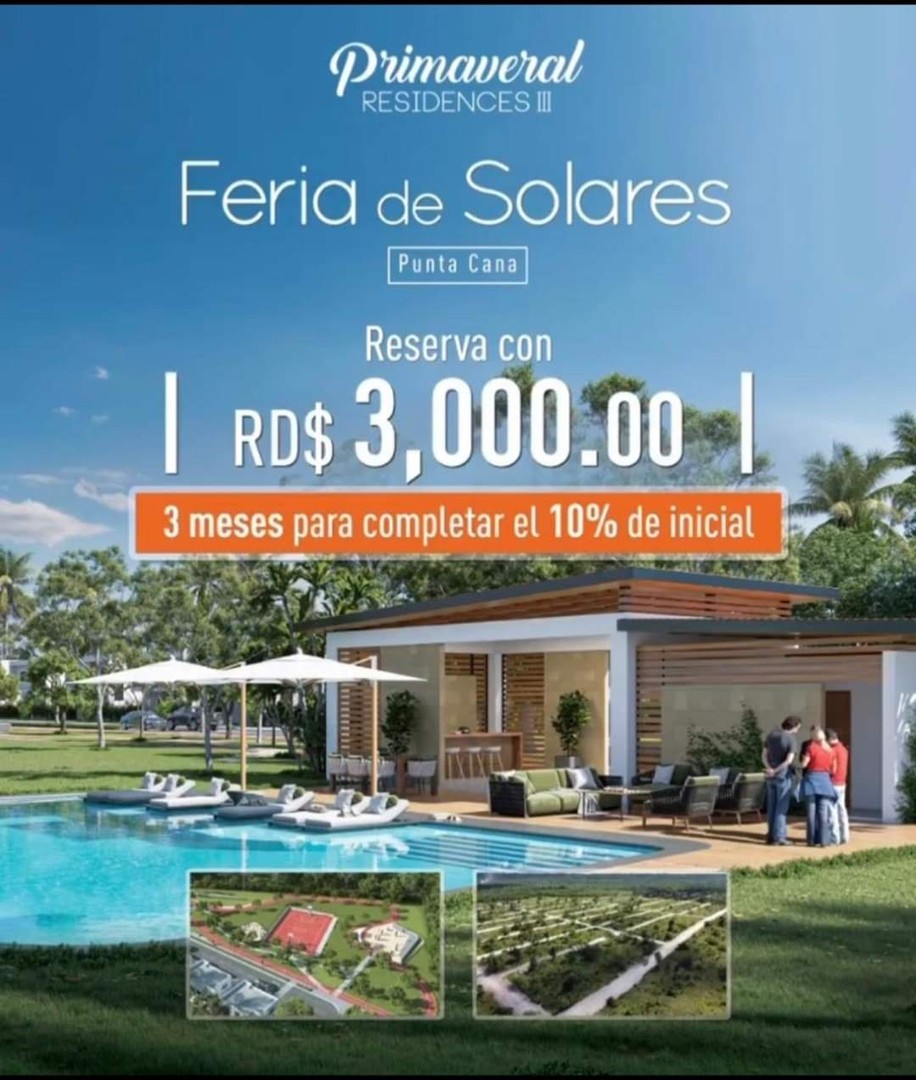 solares y terrenos - Solares en Bavaro, Punta Cana. Separa con RD$3,000 pesos.