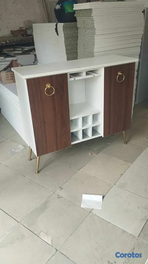 muebles y colchones - Credenza moderna con vinera varios tamaños  2