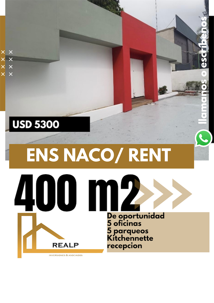oficinas y locales comerciales - Local céntrico en Naco  400 metros 0
