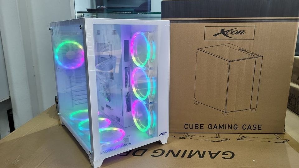 computadoras y laptops - CASE GAMER , 7 VENTILADORES RGB , GRANDE XXL