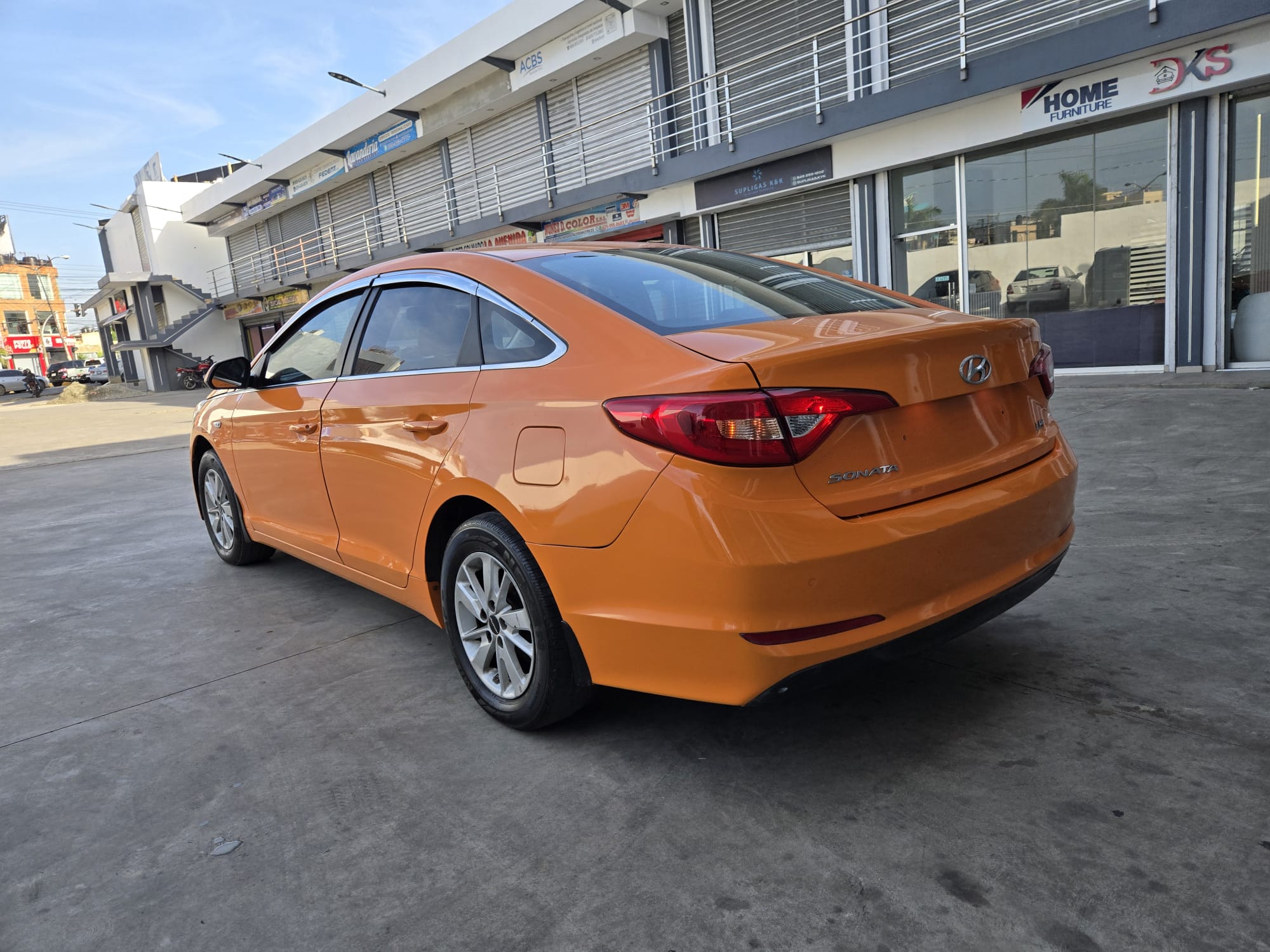 carros - HYUNDAI SONATA LF 2018 NARANJA 3
