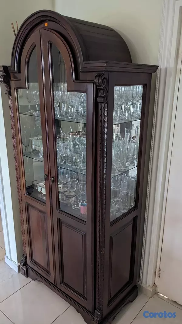 muebles y colchones - Hermoso Mueble Vitrina Tallado 5