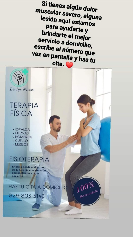 servicios profesionales - Terapia física y rehabilitación a domicilio. 
