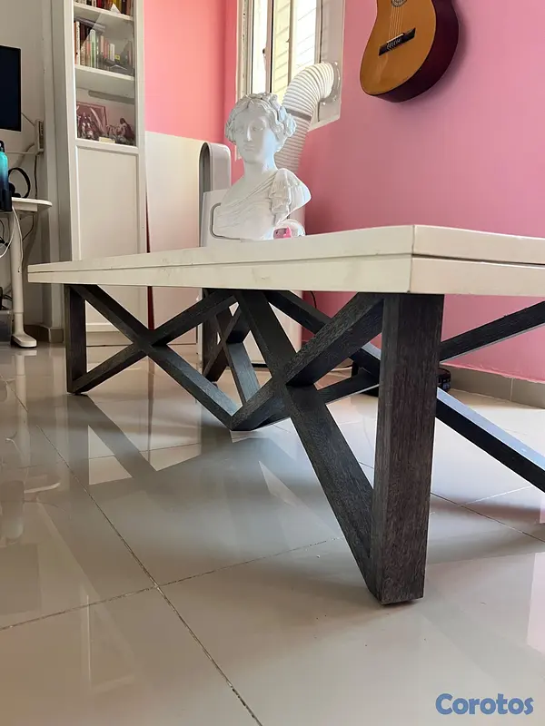 muebles y colchones - Mesa de centro (coffee table) Grande color beige e 2