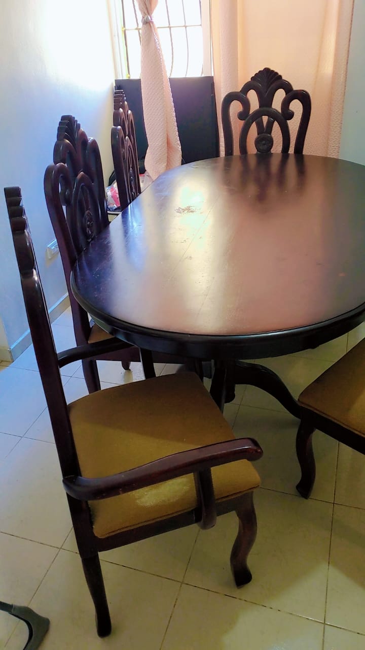 muebles y colchones - comedor 6 sillas en caoba  4