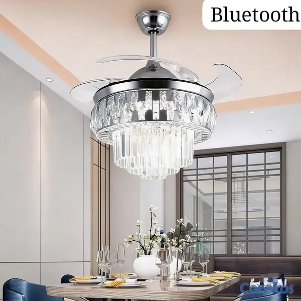 decoración y accesorios - Lámpara de techo 
Lujosa
✅ Abanico 
✅ *Bluetooth* 
✅3 Cambios de tonos de luz  3