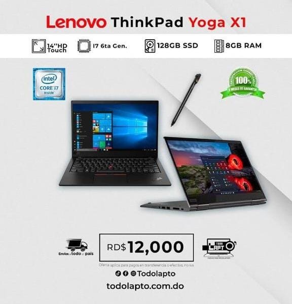 computadoras y laptops - LENOVO THINKPAD YOGA X1  0