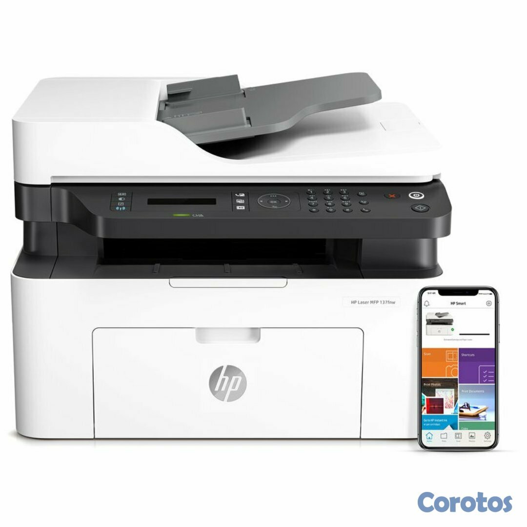 impresoras y scanners - MULTIFUNCIONAL LASER HP WI-FI LASERJET  MFP M137FNW IMPRESORA,ESCANER,COPIADORA 2