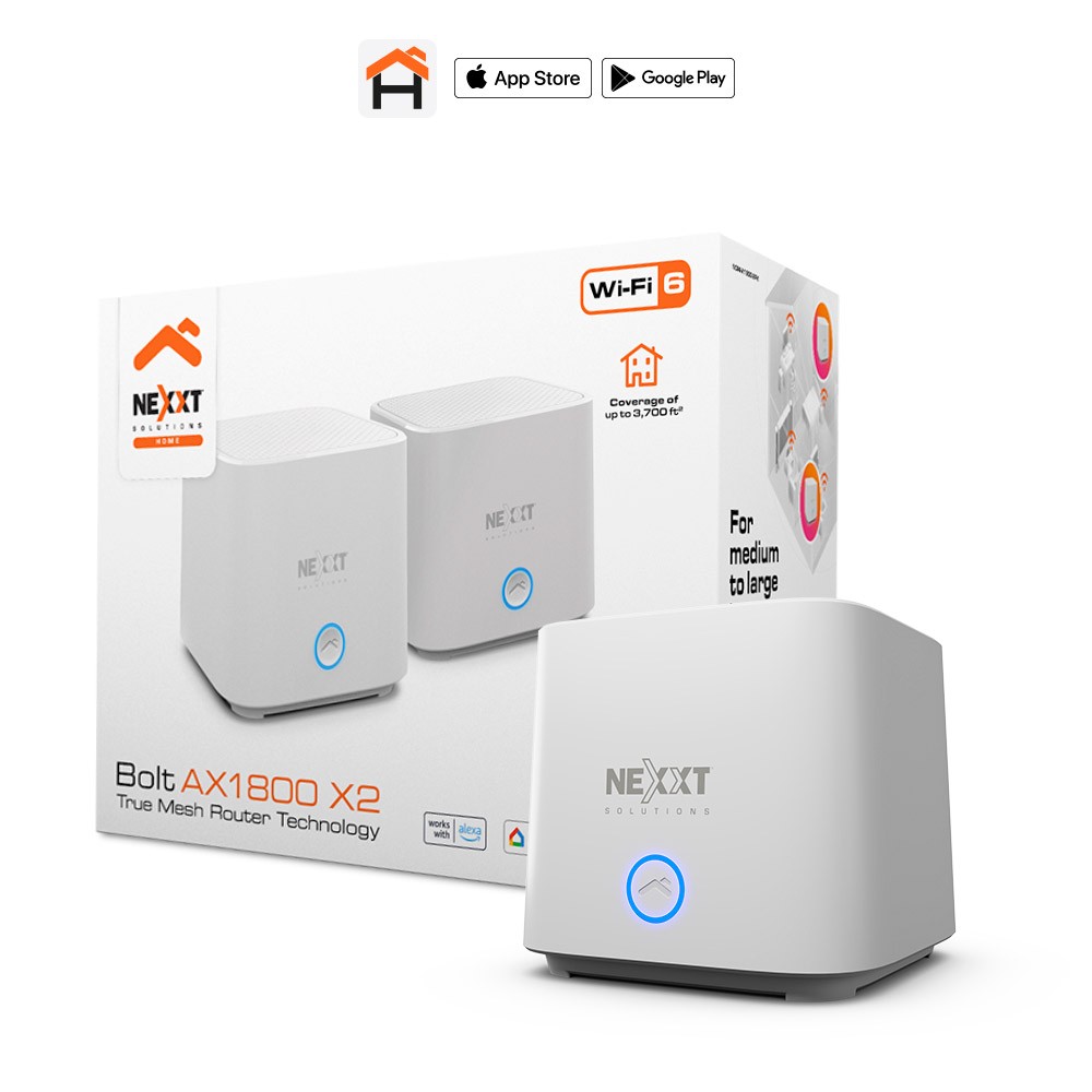 computadoras y laptops - ROUTER WIRELESS MESH NEXXT BOLT AX1800, SISTEMA INALAMBRICO COMPLETO 2 unidades  1