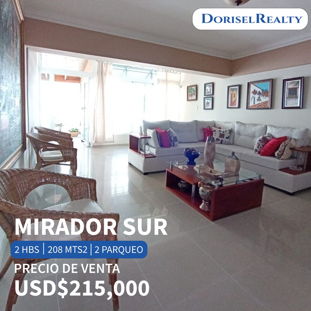 apartamentos - VENTA DE FABULOSO APARTAMENTO UBICADO EN MIRADOR SUR