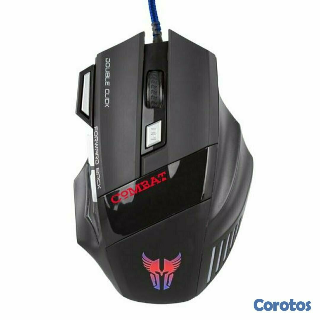 computadoras y laptops - MOUSE ARGOM USB GAMING COMBAT BLACK ARG-MS-2042BK.