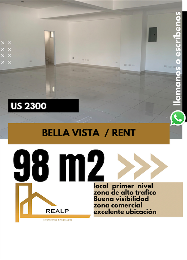 oficinas y locales comerciales - Bella vista primer nivel 98m