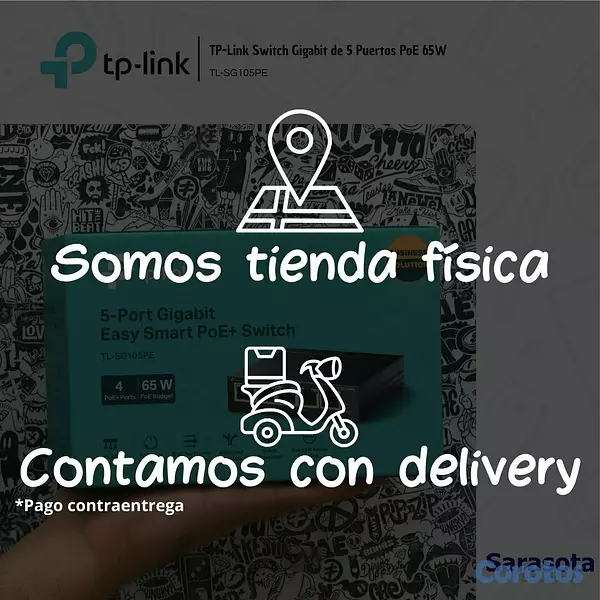 accesorios para electronica - TP-Link Switch 5 Puertos TL SG105PE Gigabit Poe 4