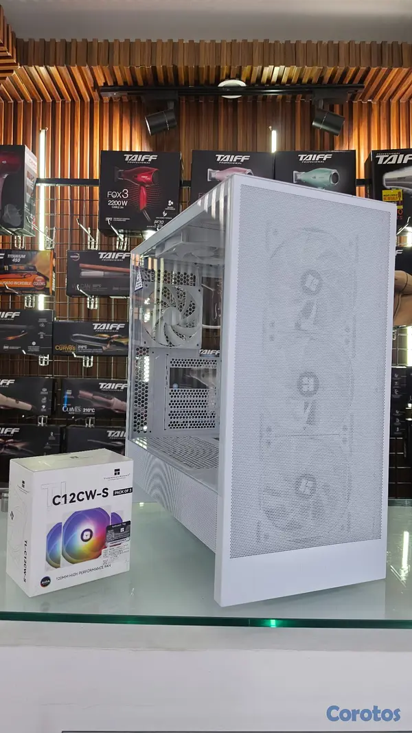 computadoras y laptops - Case Gamer NZXT H510 Blanco mas set de abanicos Th 2