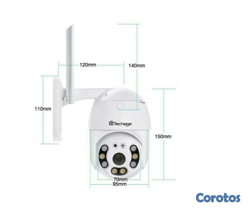 camaras y audio - Cámara wifi de exterior PTZ YOOSEE, gira 360 grados soporta sol y agua 6
