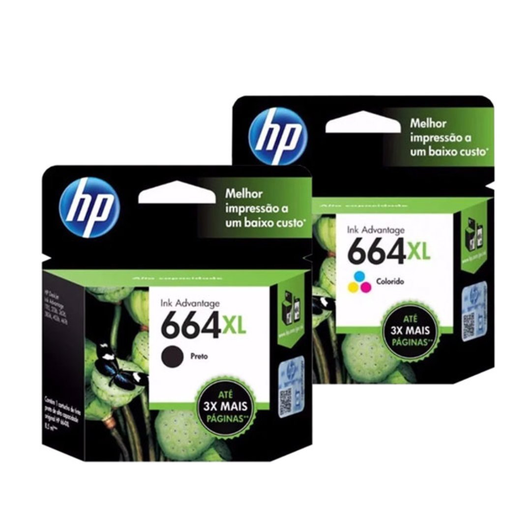 accesorios para electronica - CARTUCHO HP 664XL - negro y de color ALTO RENDIMIENTO totalmente originales  1