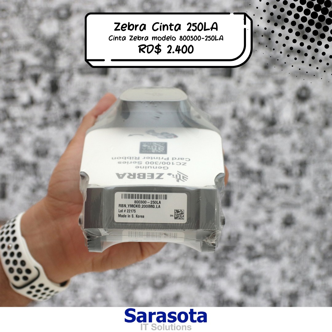 accesorios para electronica - Zebra cinta 800300-250LA para carnet
 1