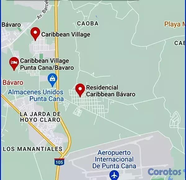solares y terrenos - Punta Cans– Terreno a 400 metros de Almacenes Unidos  2