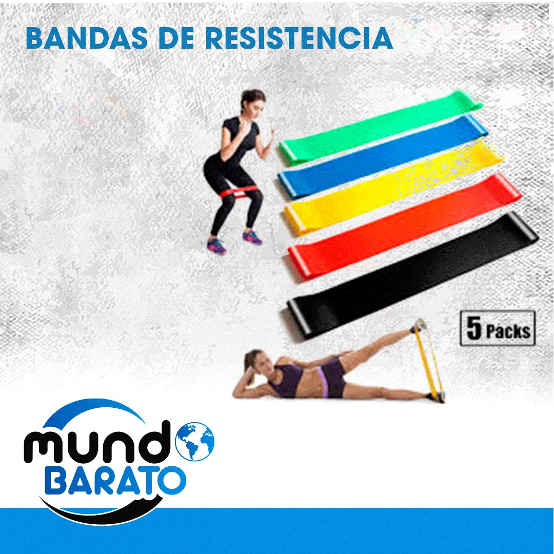 deportes - Bandas de Resistencia 5 piezas latex cinta de tensión ejercicios Ligas