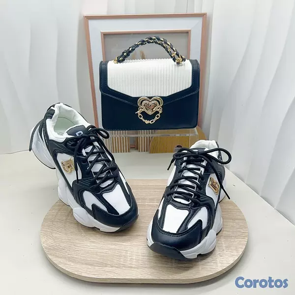 carteras y maletas - combo de tenis de mujer con cartera  3
