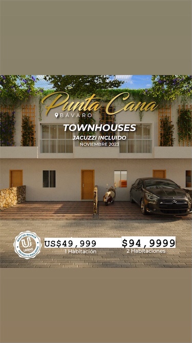 apartamentos - Punta Cana, Townhouse Desde $49,999