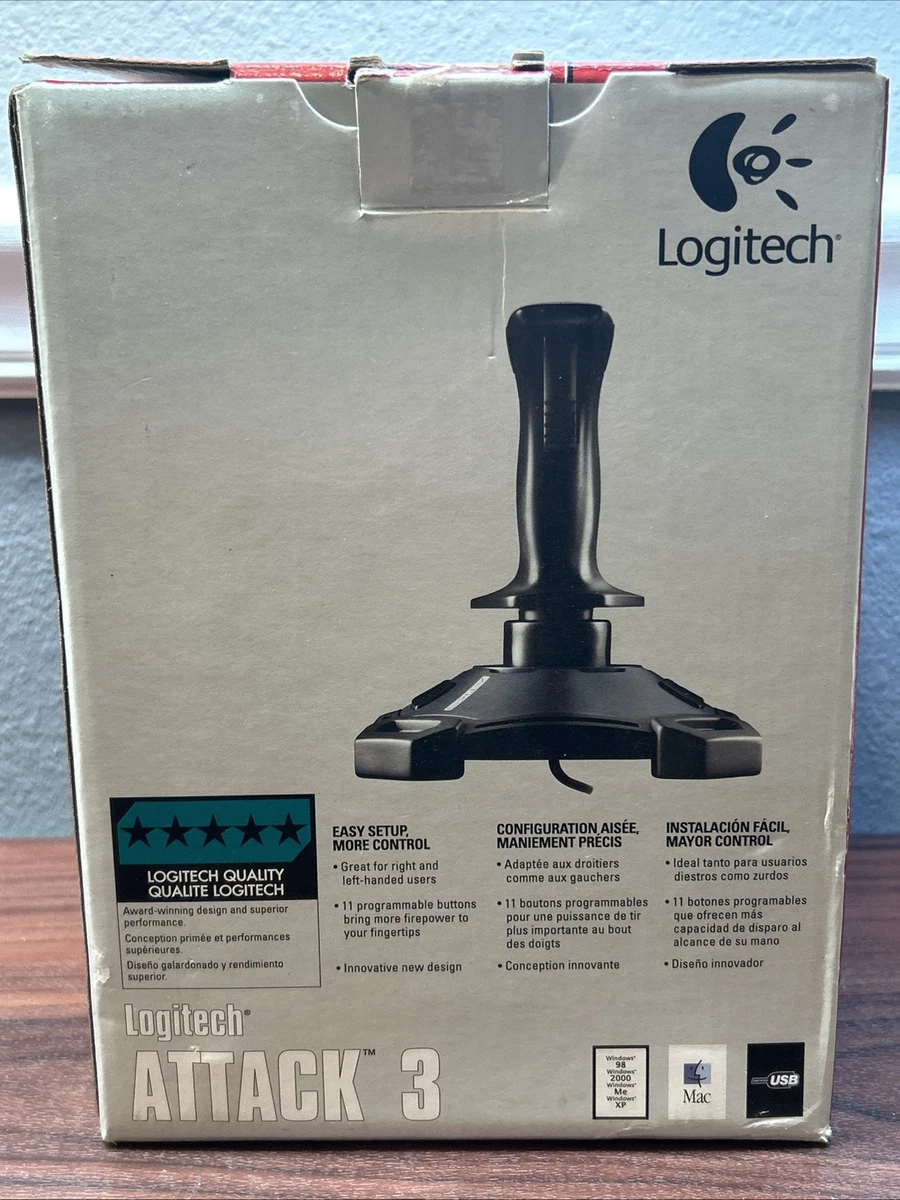 consolas y videojuegos - Joystick Logitech Attack 3 COMO NUEVO