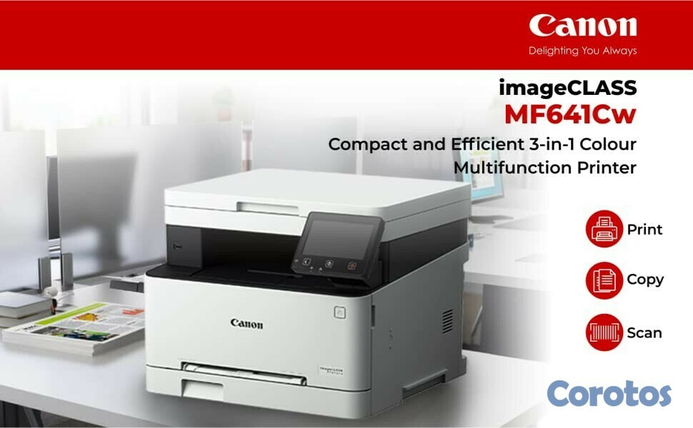impresoras y scanners - MULTIFUNCION LASER A CANON Color imageCLASS MF641Cw IMPRESORA,COPIA,SCANER,Wi-Fi 3