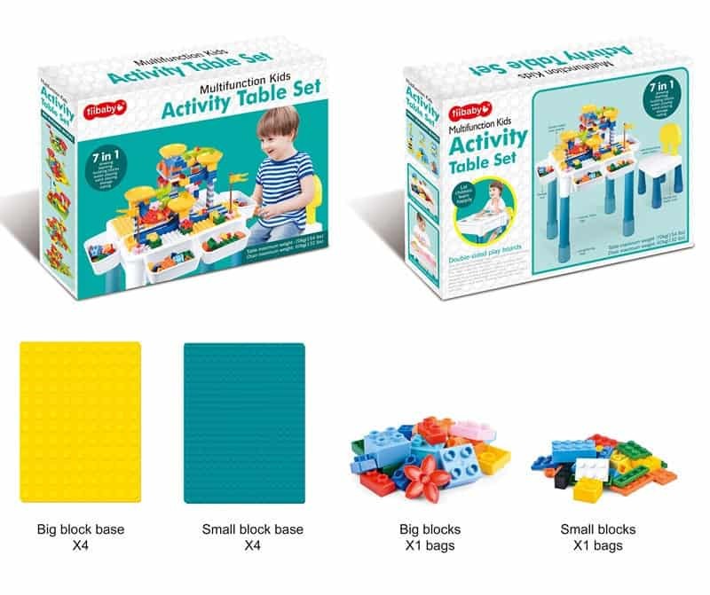 muebles - Mesa de Actividades 7 en 1 multifuncional actividades lego regalo ideal niños 4