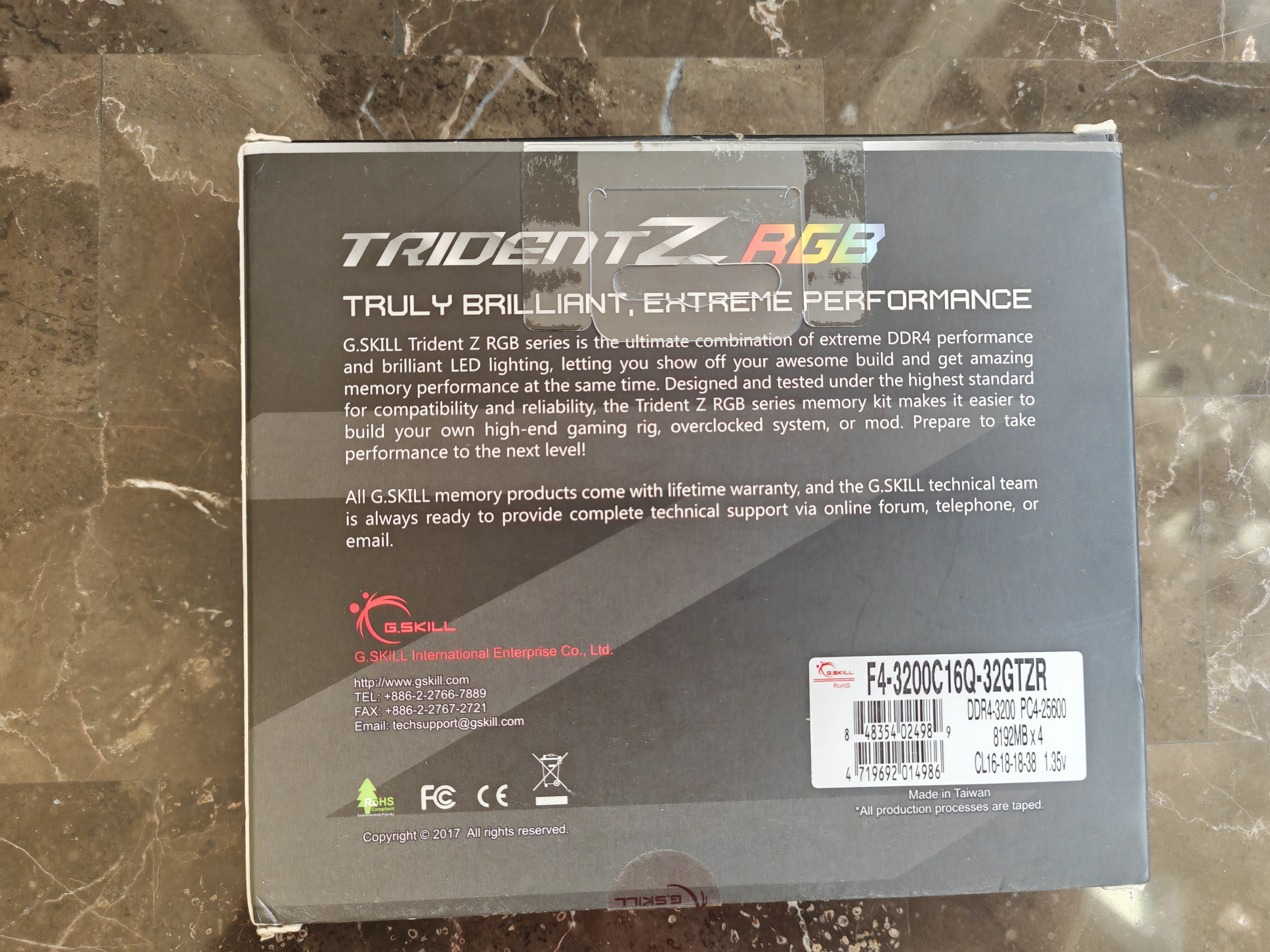 computadoras y laptops - Memoria DDR4 G. Skill trident Z RGB 0