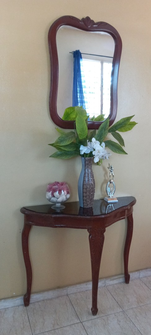 decoración y accesorios - Credenza Preciosa en madera Caoba con espejo  4