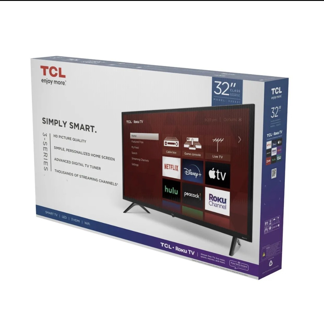 tv - TCL - 32" Class 3-Series HD 720p LED Smart Roku TV

Nueva sellada

