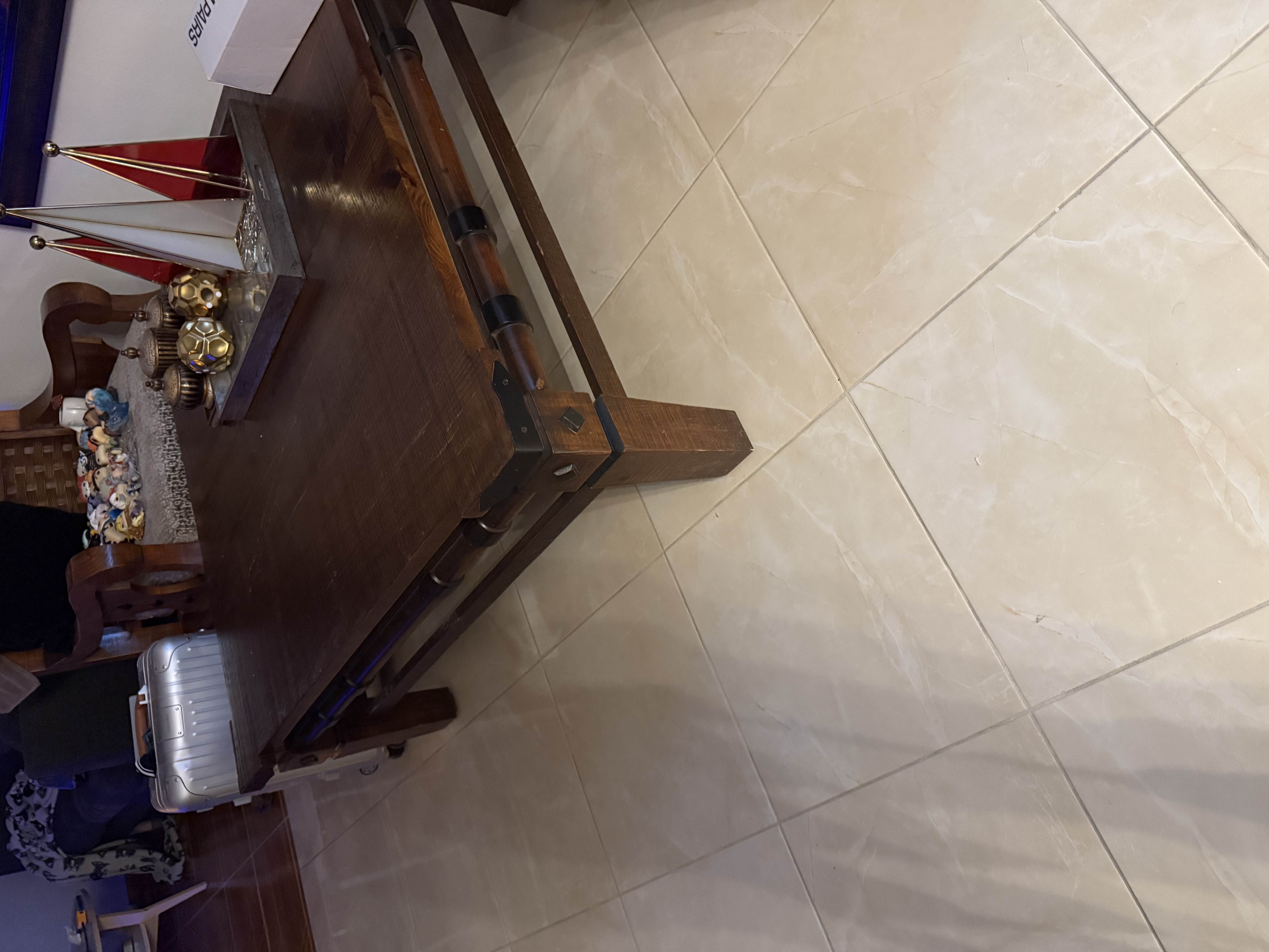 muebles y colchones - Mesa de centro de roble rústico 1