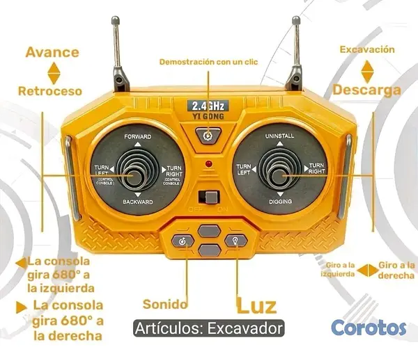 juguetes - Excavador de control remoto 7