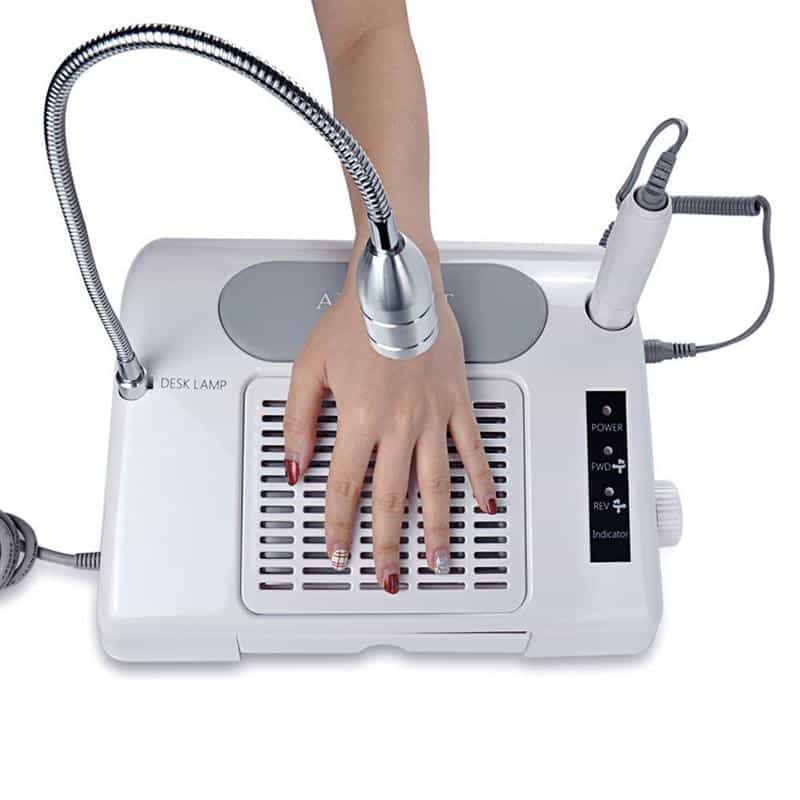 salud y belleza - DREMEL maquina de uñas profesional con recolector de polvo de uñas y lámpara LED