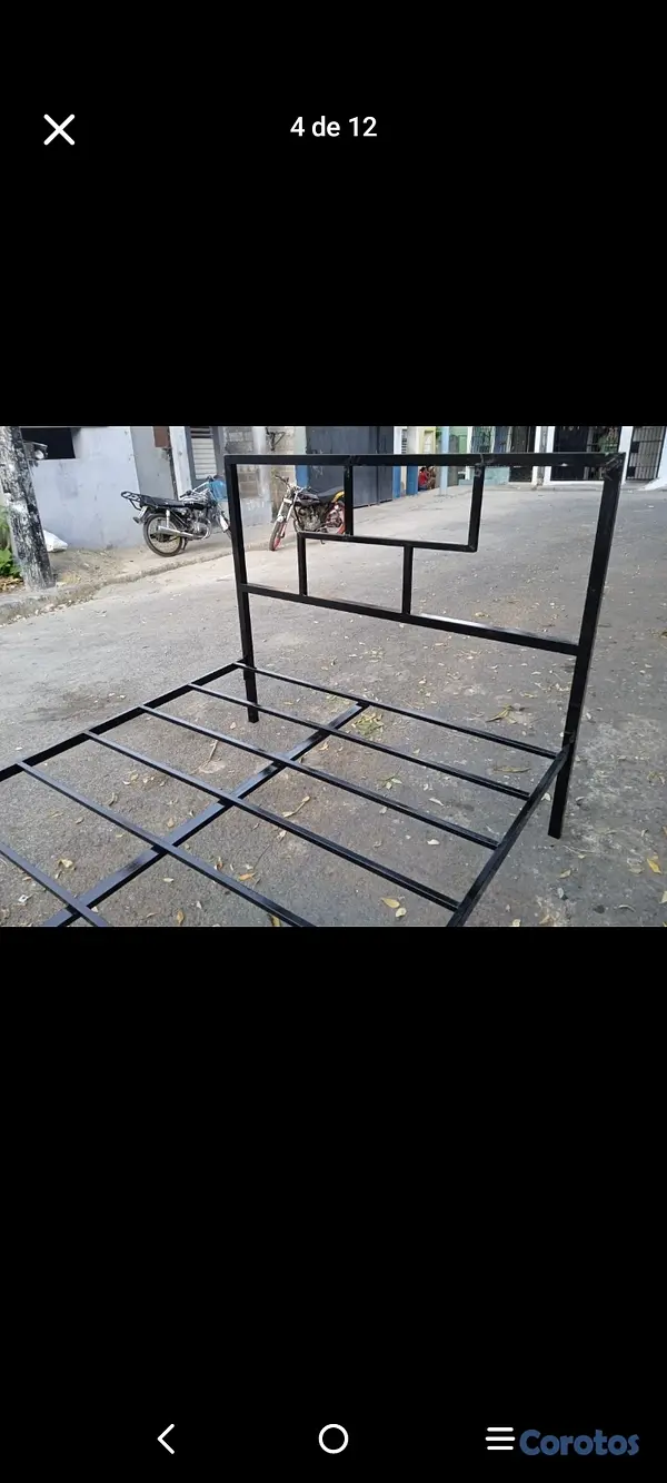 muebles y colchones - gran oferta de bases en hierro  3