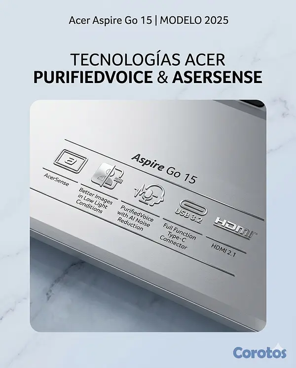 computadoras y laptops - Laptop Acer Aspire Go 15 – Nueva en Caja – Ideal para Trabajo y Estudios
 3