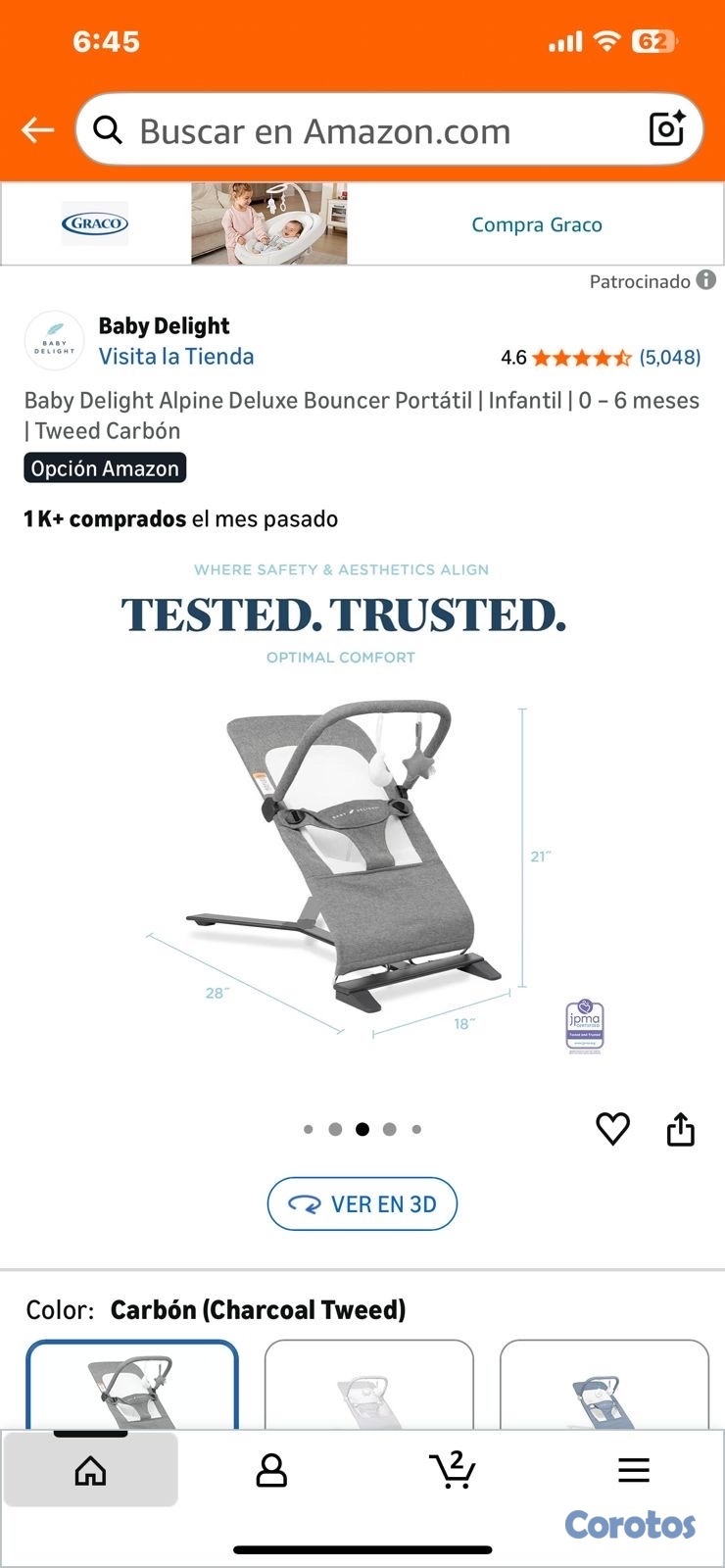 muebles - silla bouncer para Bebe nueva  4